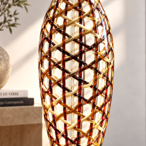 Vase Grillage Rouge et Miel-1093€