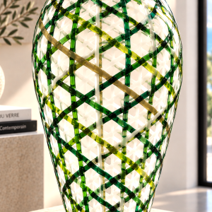 Vase grillage vert & miel-1093€