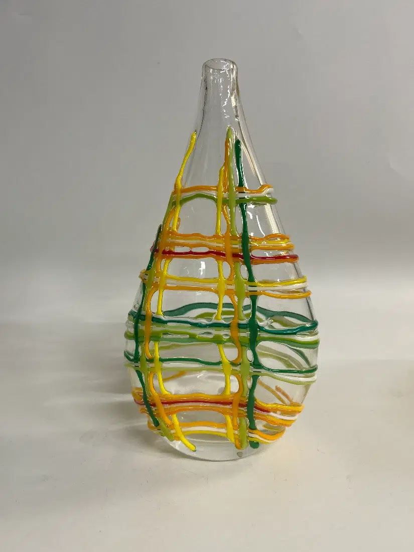 vase-tissé-blanc vert miel